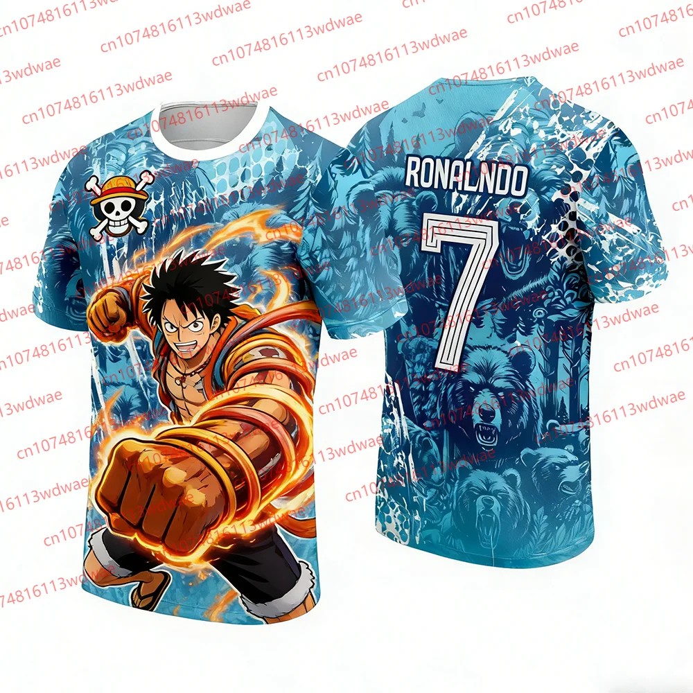 Мужская трикотажная футболка с 3D One Piece Луффи 4 передачи Роналду 7, футбольный фанат, крутая рубашка с принтом для мальчиков, молодежная повседневная одежда
Мужская трикотажная футболка с 3D One Piece Луффи 4 передачи Роналду 7, футбольный фанат, крутая рубашка с принтом для мальчиков, молодежная повседневная одежда