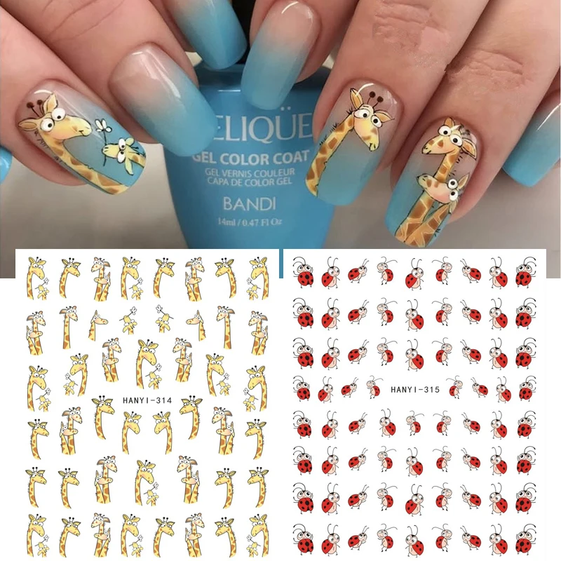 3d Nail Art Stickers Cute Giraffes Beetles Elegant White Daisy Flowers Decals For Nails Decorations Manicure Accessories
3d Nail Art Stickers Cute Giraffes Beetles Elegant White Daisy Flowers Decals For Nails Decorations Manicure Accessories