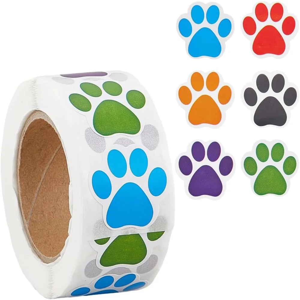 Paper Decorative Stickers Self-adhesive Decals Dog Paw Print Mixed Color 64x28mm
Paper Decorative Stickers Self-adhesive Decals Dog Paw Print Mixed Color 64x28mm