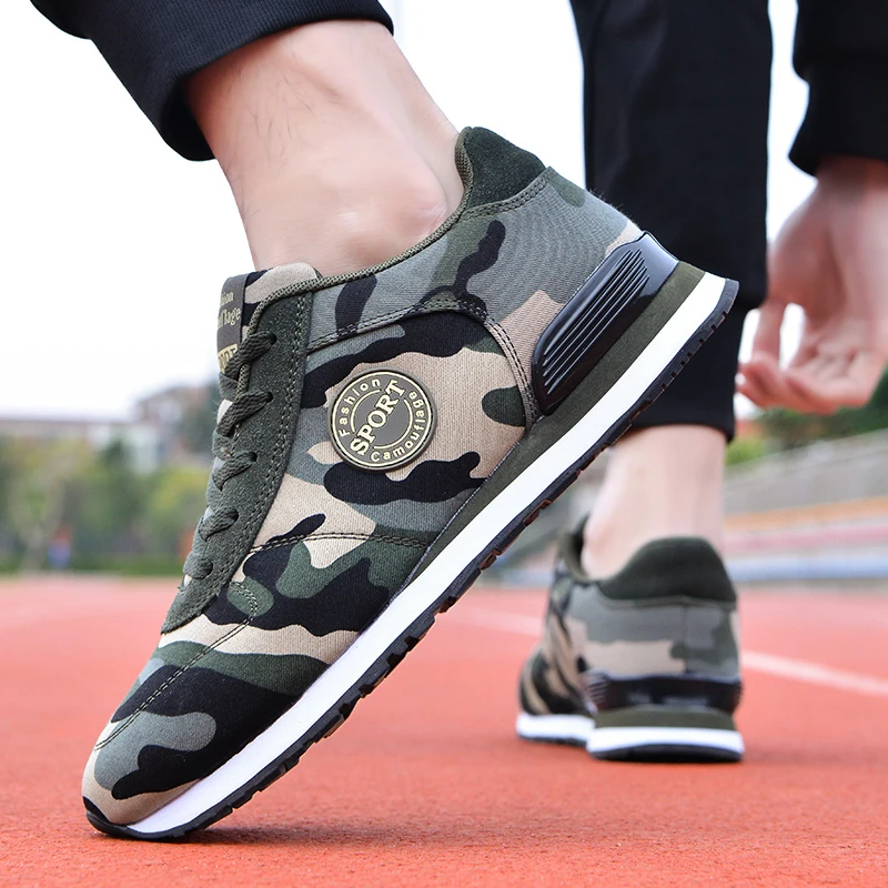 Men's Laced Camouflage Military Green Lightweight Comfortable Breathable Versatile Rubber Sole Casual Sports Shoes
Men's Laced Camouflage Military Green Lightweight Comfortable Breathable Versatile Rubber Sole Casual Sports Shoes