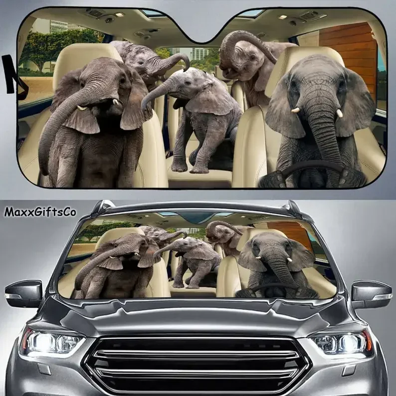 Elephant Car Sun Shade, Elephant Windshield, Family Elephants Auto Sunshade, Elephants Car Accessories, Elephant Lovers Gifts
Elephant Car Sun Shade, Elephant Windshield, Family Elephants Auto Sunshade, Elephants Car Accessories, Elephant Lovers Gifts
