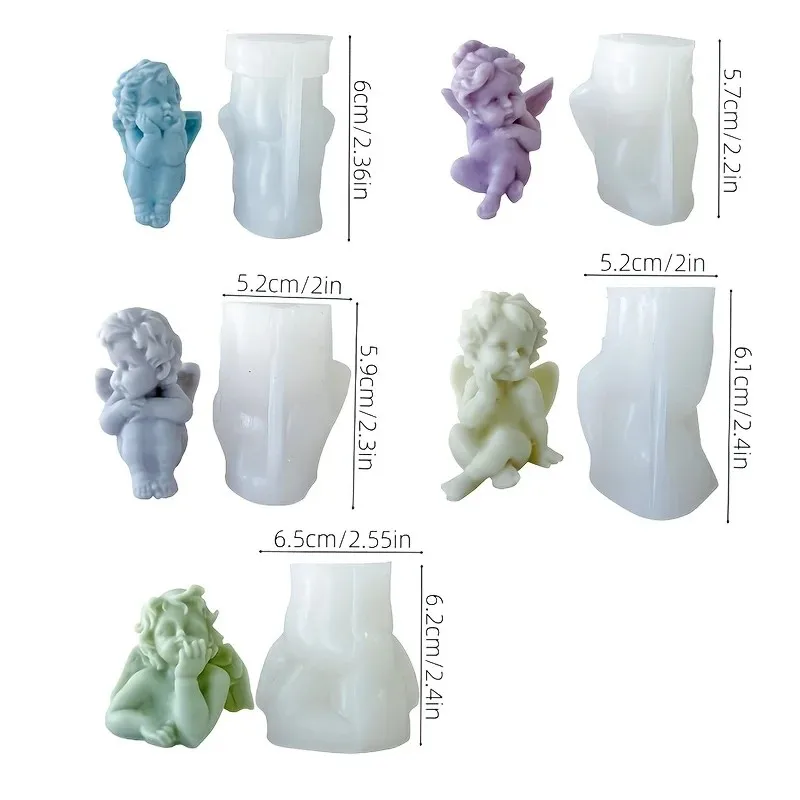 2026 New 5pcs 3D Angel Candle Molds | Silicone Epoxy Resin and Soap Candle Making Molds for Home Decor and Desktop Decoration
2026 New 5pcs 3D Angel Candle Molds | Silicone Epoxy Resin and Soap Candle Making Molds for Home Decor and Desktop Decoration