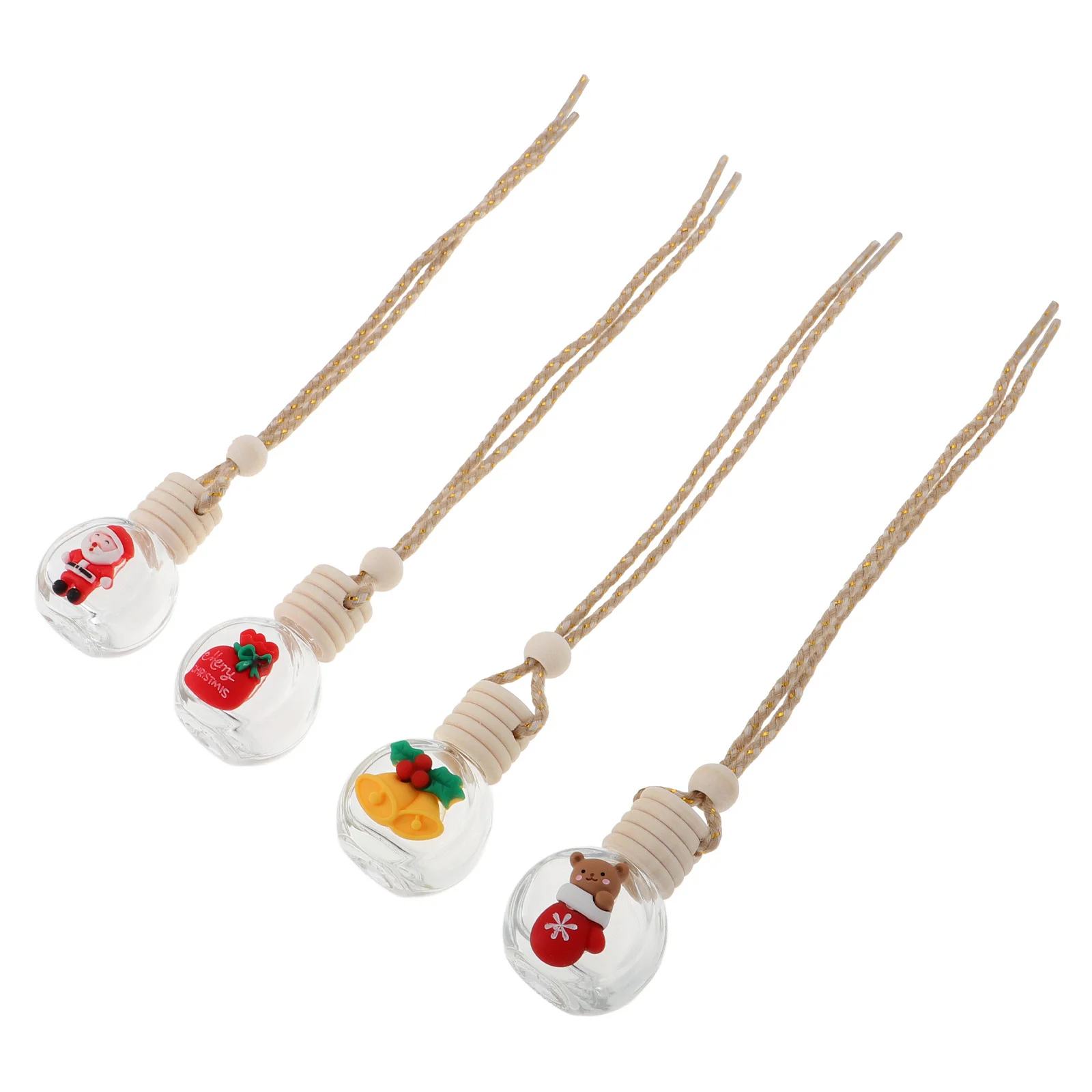 4Pcs Hanging Car Air Freshener Bottles Cartoon Christmas Car Design Glass Diffuser Pendants Refillable Essential Oil Fragrance
4Pcs Hanging Car Air Freshener Bottles Cartoon Christmas Car Design Glass Diffuser Pendants Refillable Essential Oil Fragrance
