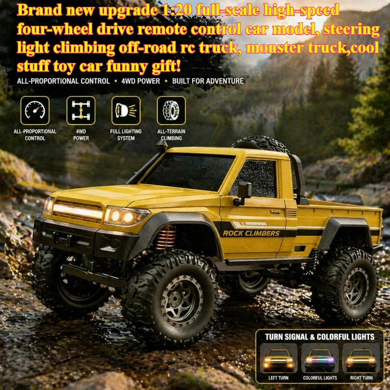 Cool Stuff Toy Car Funny Gift-1:20 High Speed 4WD Rc Truck,Remote Control Car,Climb Off-road Rc Cars,Monster Truck,Toys for Boys
Cool Stuff Toy Car Funny Gift-1:20 High Speed 4WD Rc Truck,Remote Control Car,Climb Off-road Rc Cars,Monster Truck,Toys for Boys