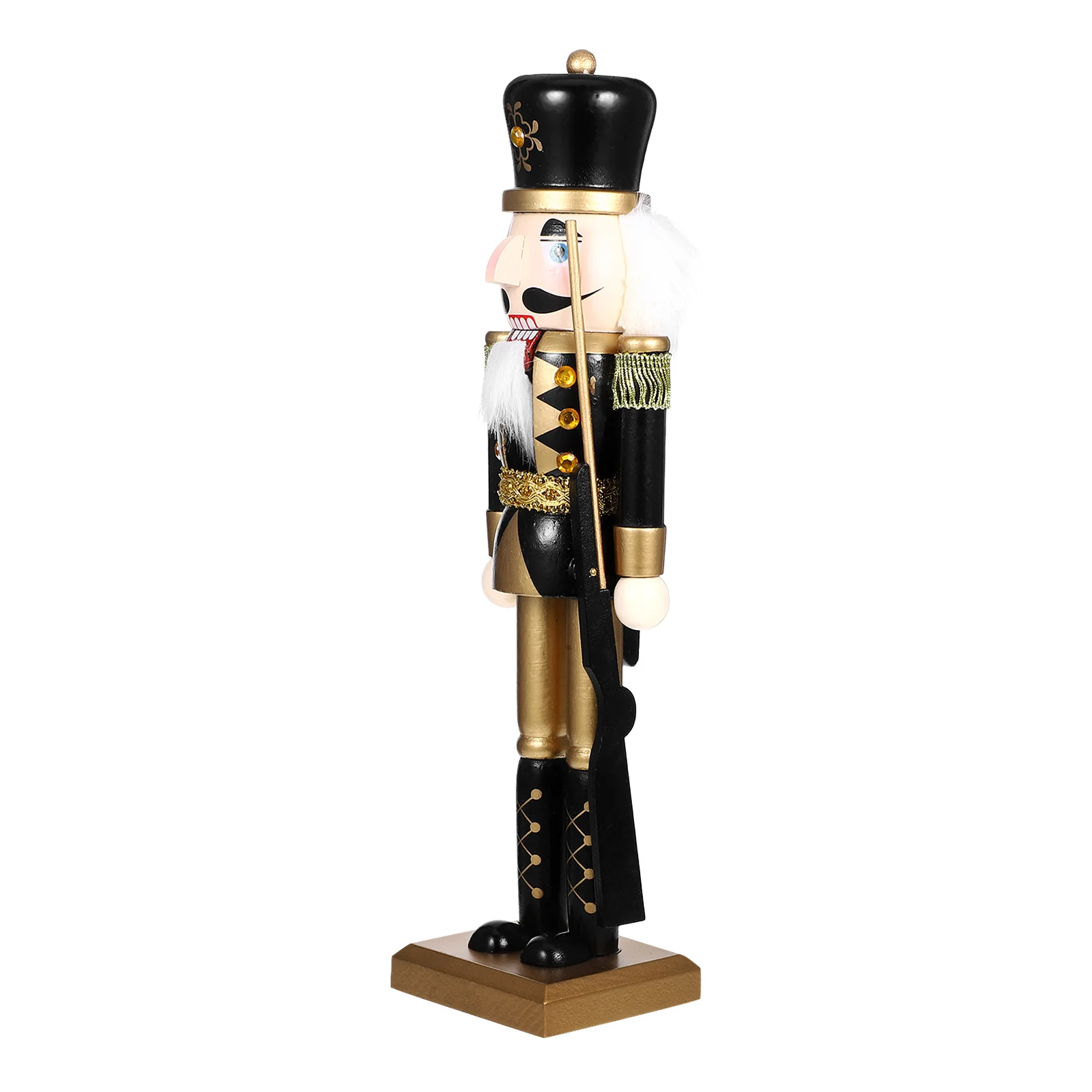 Nutcracker Ornament 36cm Black Gold Wooden Christmas Decor Traditional Xmas Gift Holiday Mantel Shelf Table Display
Nutcracker Ornament 36cm Black Gold Wooden Christmas Decor Traditional Xmas Gift Holiday Mantel Shelf Table Display