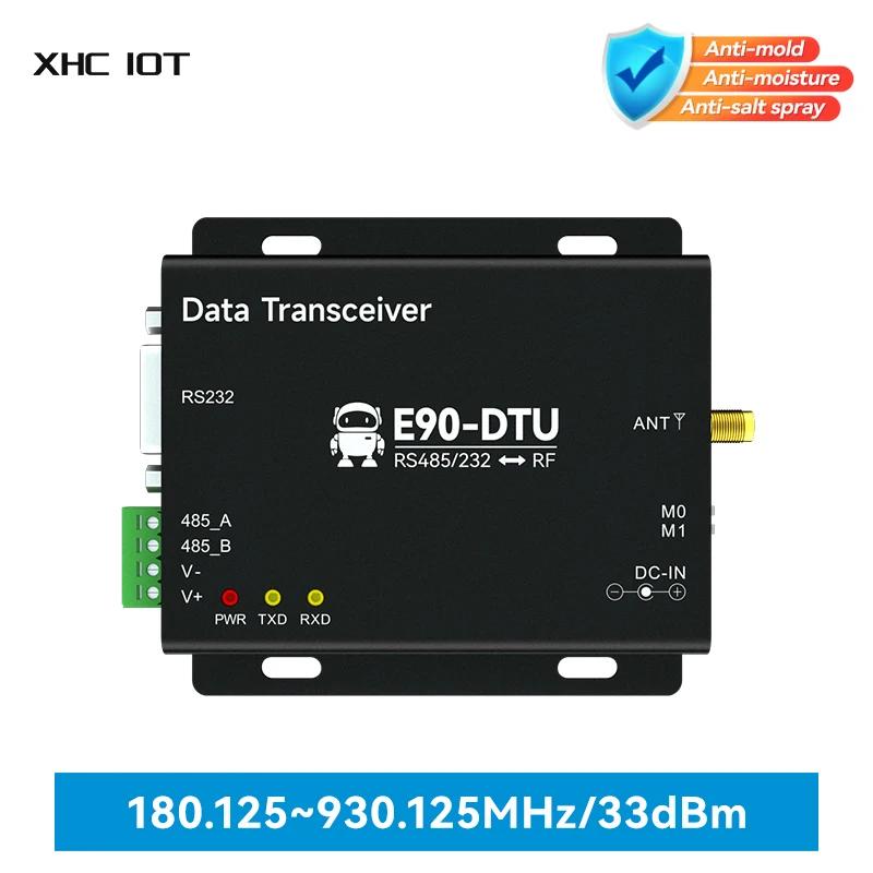 868/915MHz RS232/RS485 LoRa Wireless Digital Radio Automatic Relay 16KM 33dBm 2W RSSI XHCIOT E90-DTU(900SL33) Modbus Modem
868/915MHz RS232/RS485 LoRa Wireless Digital Radio Automatic Relay 16KM 33dBm 2W RSSI XHCIOT E90-DTU(900SL33) Modbus Modem