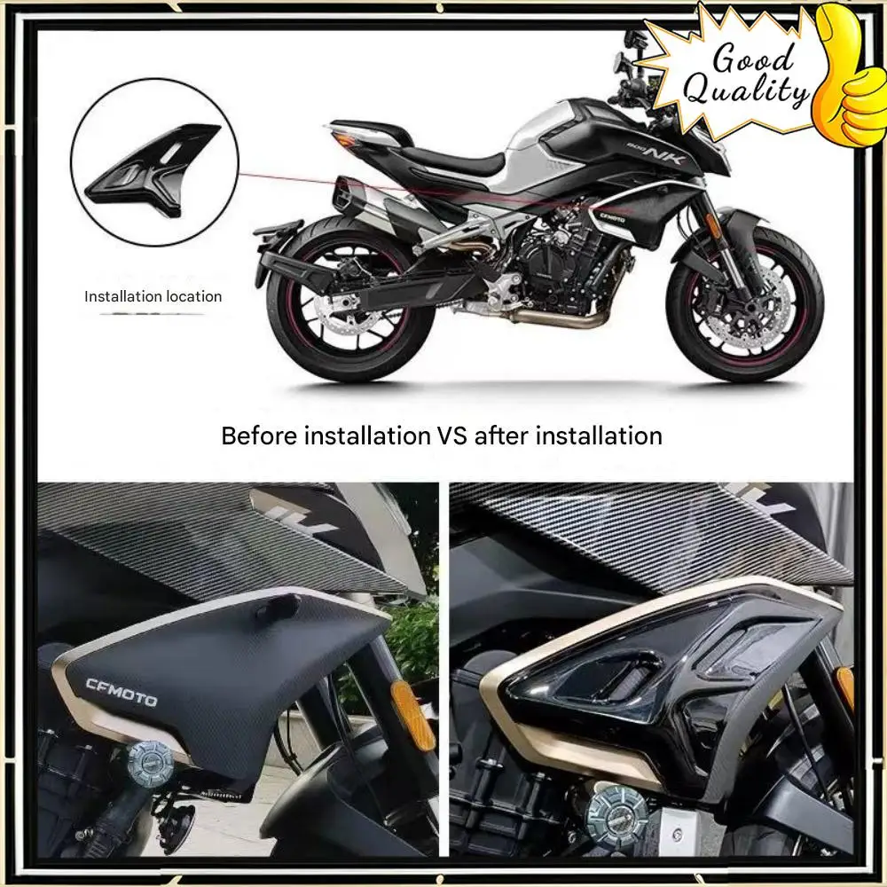 Good Quality Suitable for CFMOTO 800NK modified parts, side shrouds, spoilers, and fixed wing accessories
Good Quality Suitable for CFMOTO 800NK modified parts, side shrouds, spoilers, and fixed wing accessories