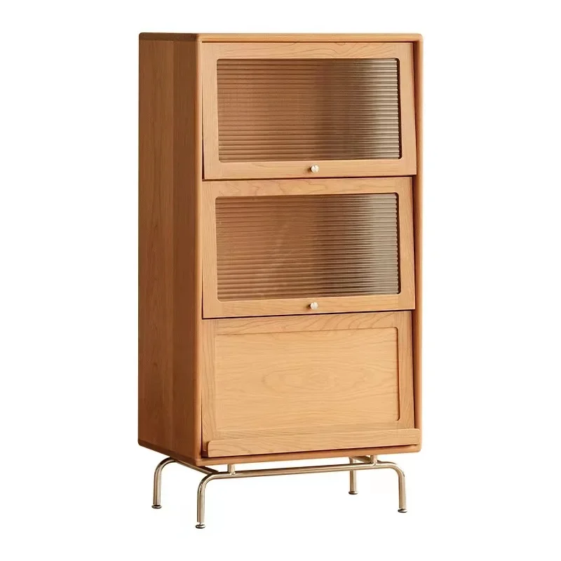 Solid Wood Chest of Drawers, Simple Magazine Cabinet, Display Case, Cherry Wood Bookcase, Japanese Style Storage Economically
Solid Wood Chest of Drawers, Simple Magazine Cabinet, Display Case, Cherry Wood Bookcase, Japanese Style Storage Economically
