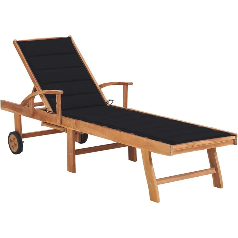 Solid Teak Wood Sun Lounger with Wheels - Adjustable Backrest - Includes Comfortable Cushion - Outdoor Garden
Solid Teak Wood Sun Lounger with Wheels - Adjustable Backrest - Includes Comfortable Cushion - Outdoor Garden