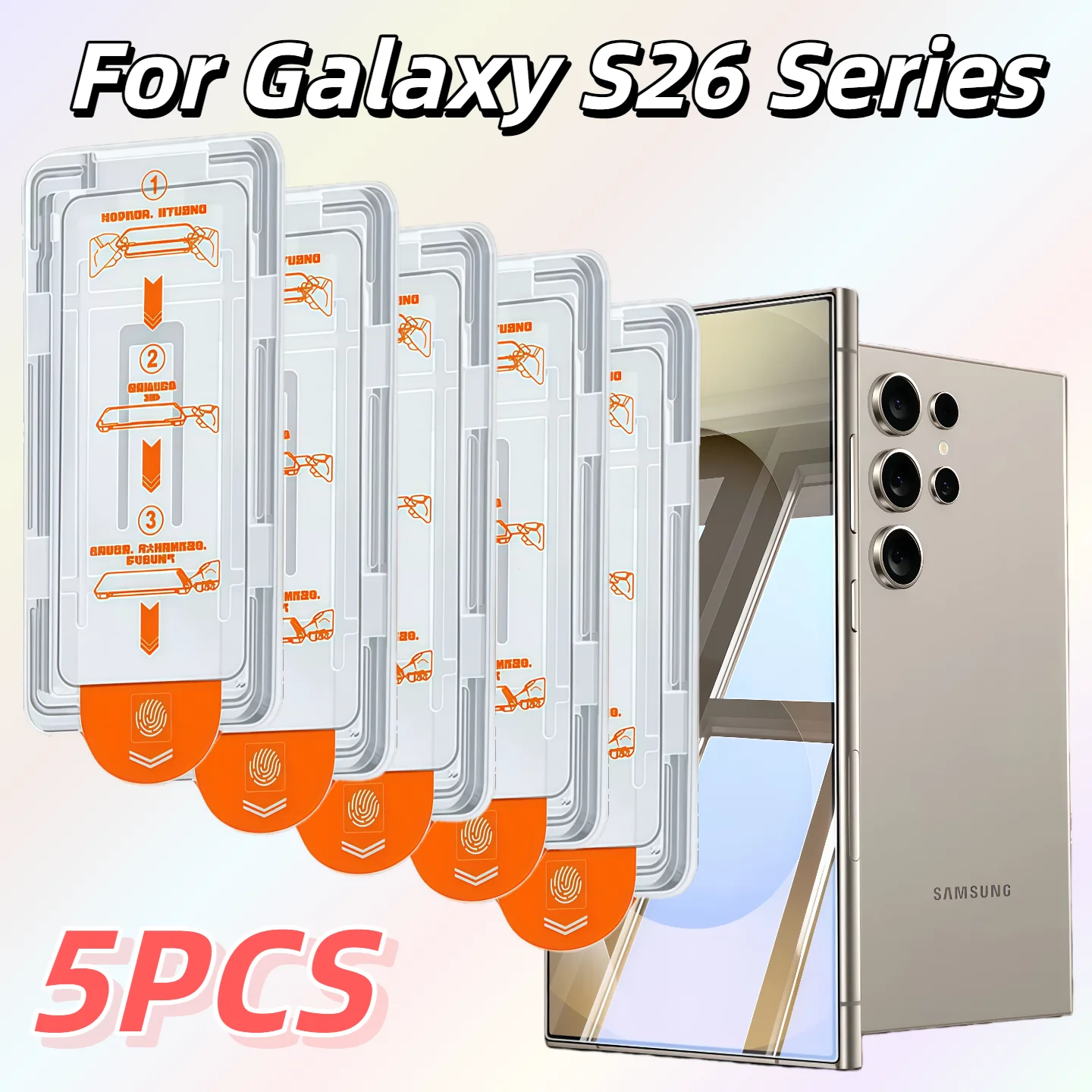 5PCS HD Tempered Glass Screen Protector for Galaxy S26/S26 Plus/S26 Ultra - 9H Hardness Dust-Free Bubble-Free Protection
5PCS HD Tempered Glass Screen Protector for Galaxy S26/S26 Plus/S26 Ultra - 9H Hardness Dust-Free Bubble-Free Protection