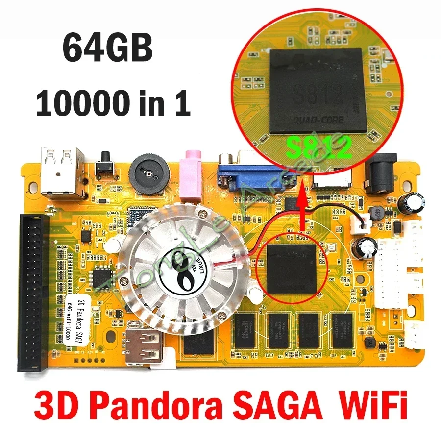 3D Pandora Saga Wifi 64G 10000 IN 1, Family / Arcade Version, Game Box Board with S812 CPU, HDMI VGA, Support USB Controller
3D Pandora Saga Wifi 64G 10000 IN 1, Family / Arcade Version, Game Box Board with S812 CPU, HDMI VGA, Support USB Controller