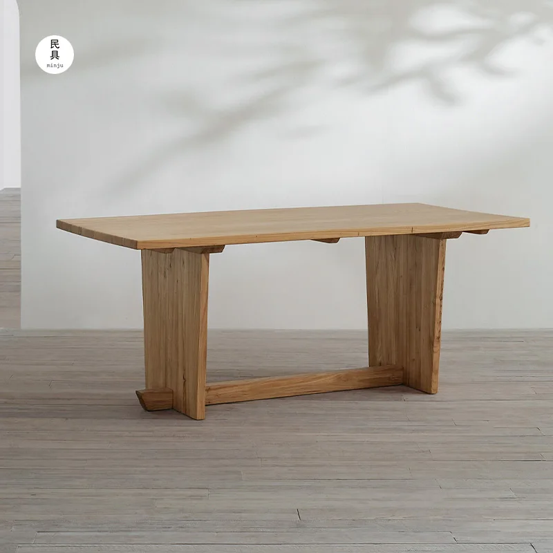 Wabi-sabi style solid wood western dining table, retro Japanese antique replica rectangular tea table designer desk
Wabi-sabi style solid wood western dining table, retro Japanese antique replica rectangular tea table designer desk