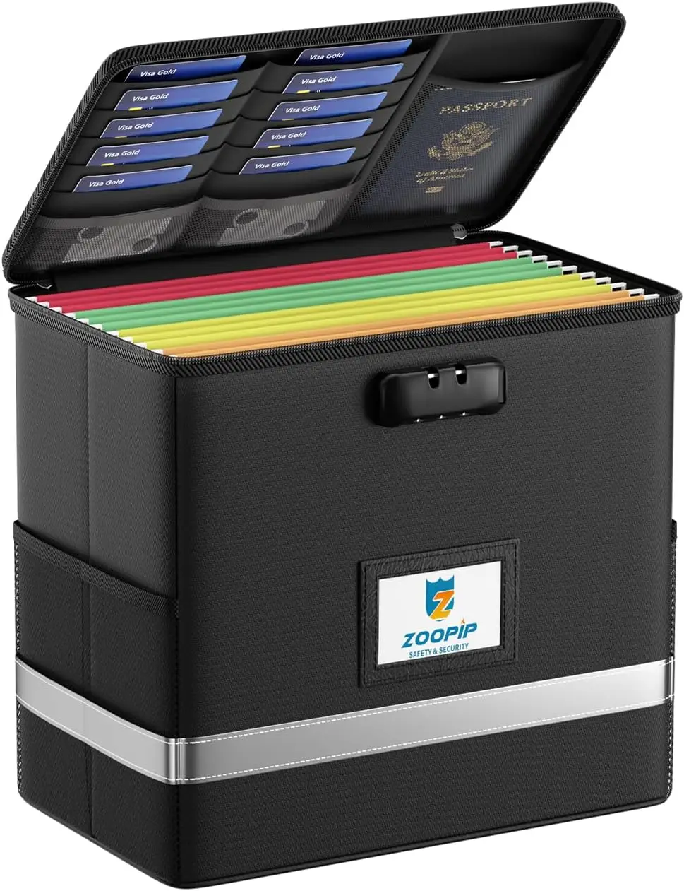 Fireproof File Box with Lock, Letter Size Collapsible Document Storage for Hanging Folders, Reflective Strip Fast Find
Fireproof File Box with Lock, Letter Size Collapsible Document Storage for Hanging Folders, Reflective Strip Fast Find