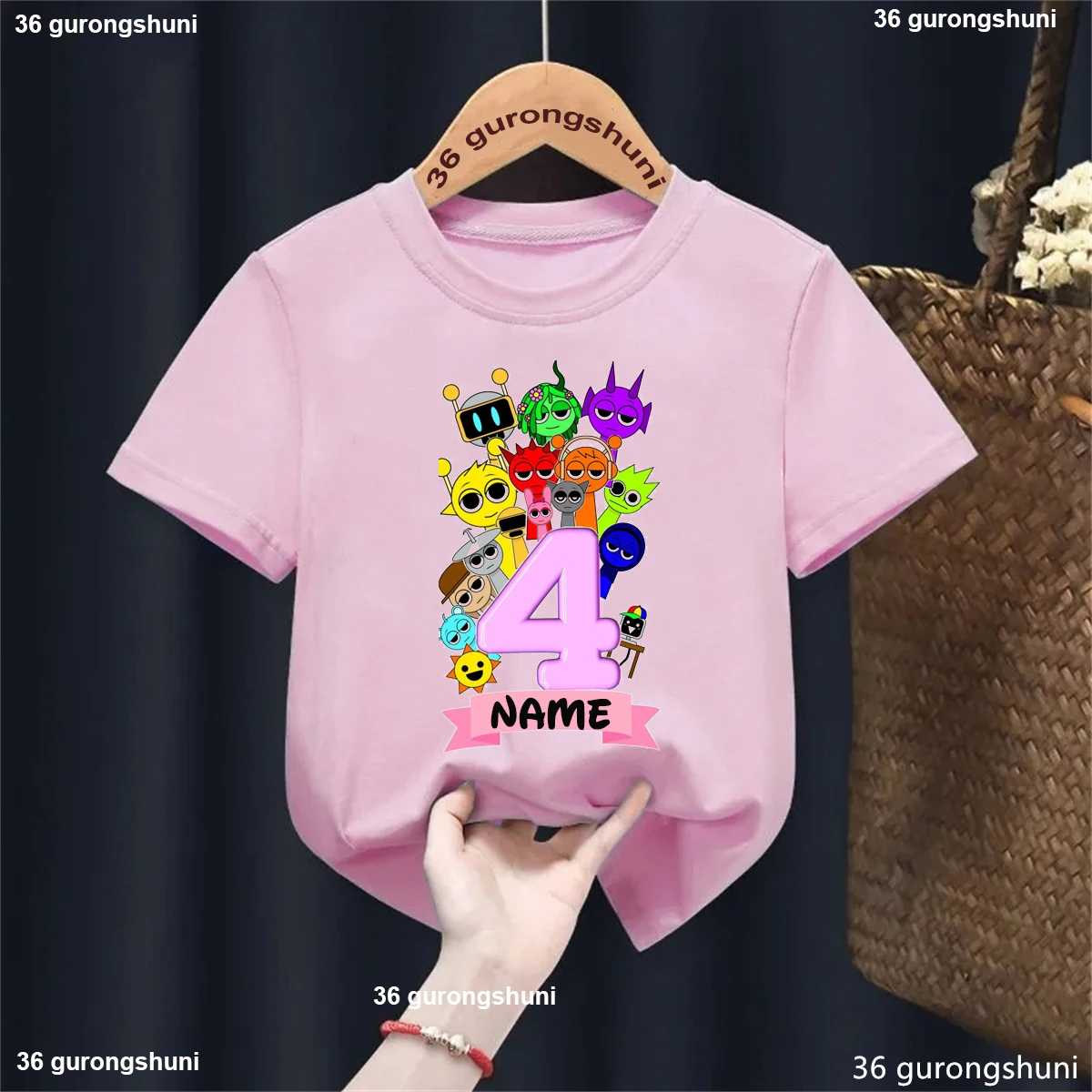 Game Sprunki Character 4th Birthday Gift Printed Tshirt Girls Custom Name Fashion Kids Clothes Birthday Party Solid T-Shirt Tops
Game Sprunki Character 4th Birthday Gift Printed Tshirt Girls Custom Name Fashion Kids Clothes Birthday Party Solid T-Shirt Tops