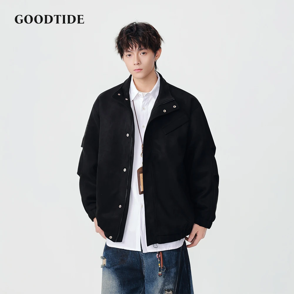 2025 New Men's Casual Button Up Jacket Black with Stand Up Collar Textured Design Fashion Autumn Winter Daily Wear Outerwear Top
2025 New Men's Casual Button Up Jacket Black with Stand Up Collar Textured Design Fashion Autumn Winter Daily Wear Outerwear Top