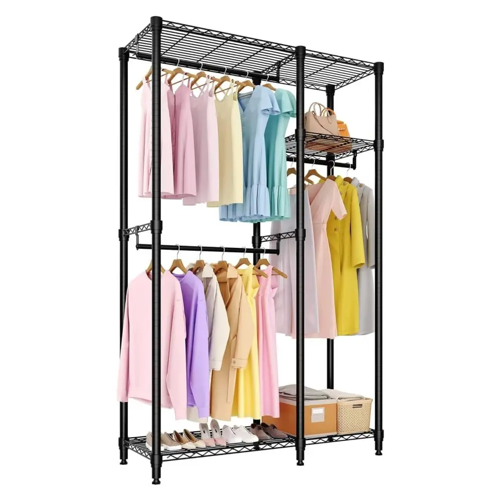 Heavy Duty Clothes Rack,Freestanding Clothes Rack With Shelves Hanger,Wardrobe Clothes Organizer For BedroomLaundry Room,Max Lo
Heavy Duty Clothes Rack,Freestanding Clothes Rack With Shelves Hanger,Wardrobe Clothes Organizer For BedroomLaundry Room,Max Lo