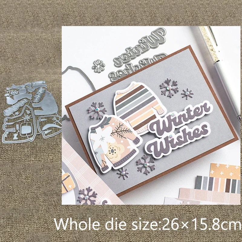 XLDesign Craft Metal stencil mold Cutting Die winter bear letters sweater scrapbook die cut Album Paper Card Craft Embossing
XLDesign Craft Metal stencil mold Cutting Die winter bear letters sweater scrapbook die cut Album Paper Card Craft Embossing