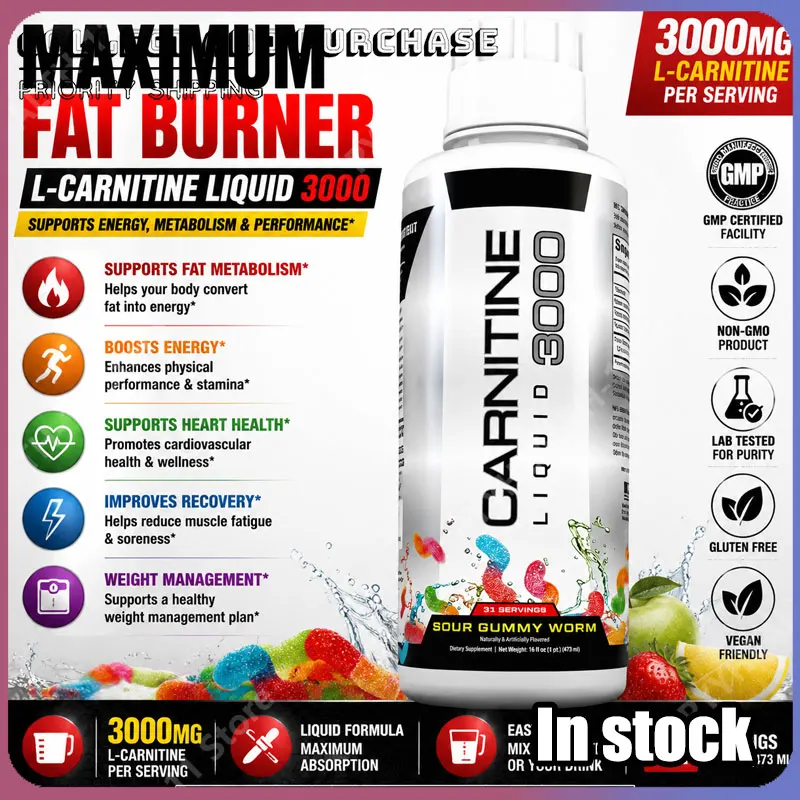 Concentrated Liquid L-Carnitine Formula for Workout Energy Metabolic Support and Fitness Routine Enhancement with Vitamin Blend
Concentrated Liquid L-Carnitine Formula for Workout Energy Metabolic Support and Fitness Routine Enhancement with Vitamin Blend