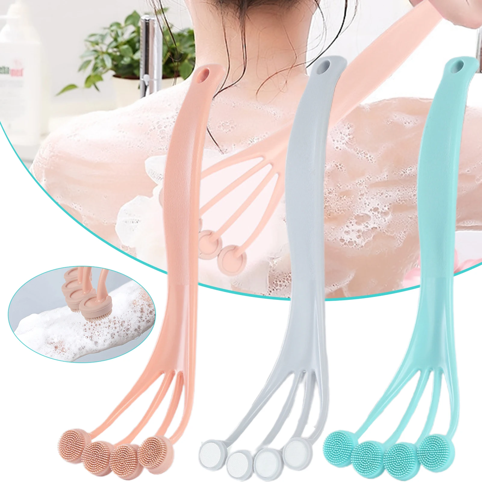 Long Handle Bath Brush Soft Body Scrubber Shower Exfoliating Scrub Exfoliator Skin Massager Cleaning Brush Bathroom Accessories
Long Handle Bath Brush Soft Body Scrubber Shower Exfoliating Scrub Exfoliator Skin Massager Cleaning Brush Bathroom Accessories