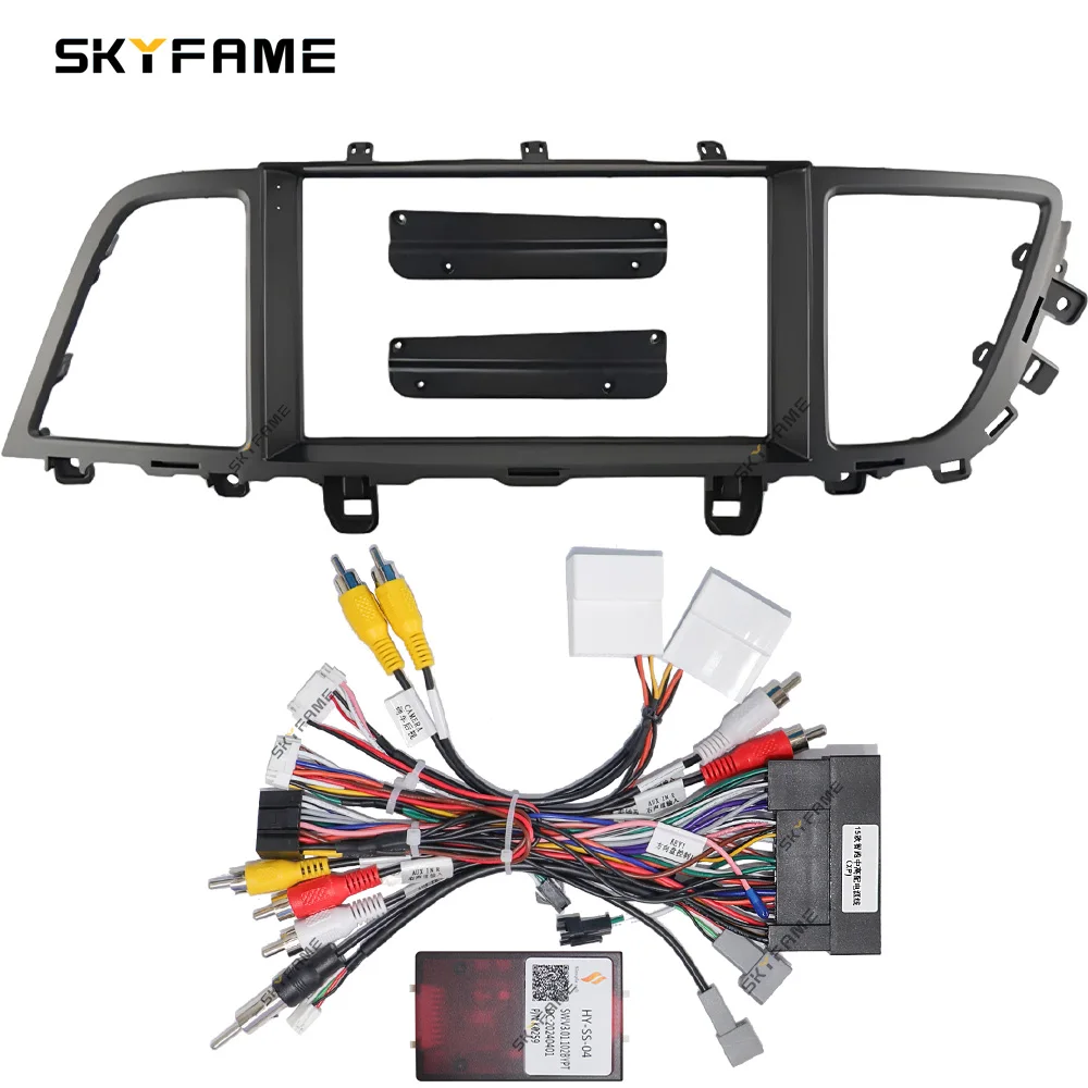 SKYFAME Car Frame Fascia Adapter Canbus Box Decoder Android Radio Dash Fitting Panel Kit For Hyundai Genesis DH