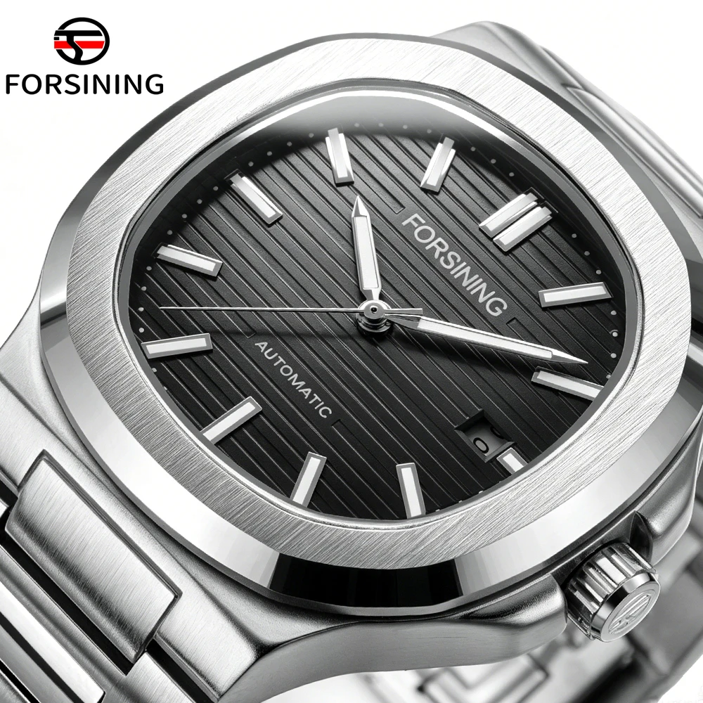 FORSINING Minimalist Polygon Man Watch Automatic Mechanical Date Display Luminous Hands Stainless Steel Waterproof Casual Watch
FORSINING Minimalist Polygon Man Watch Automatic Mechanical Date Display Luminous Hands Stainless Steel Waterproof Casual Watch
