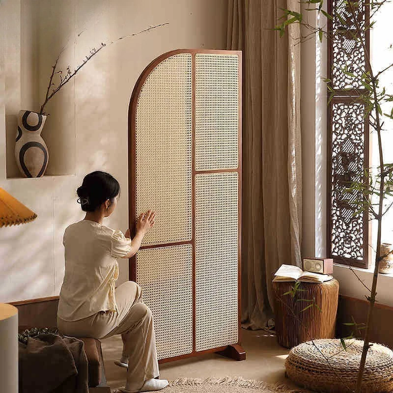 Solid wood entrance living room bathroom screen removable rattan new Chinese sofa blocking partition screen
Solid wood entrance living room bathroom screen removable rattan new Chinese sofa blocking partition screen