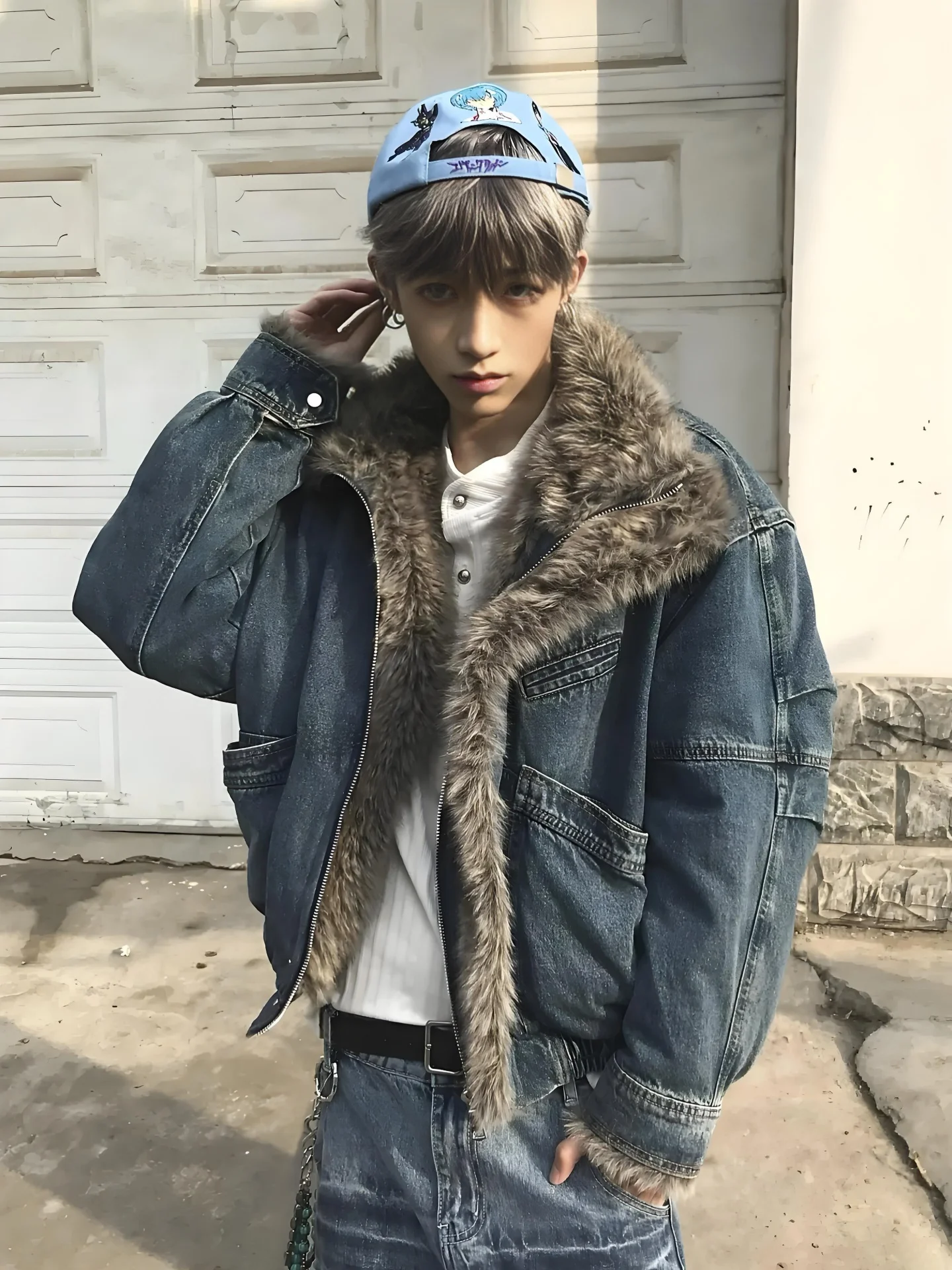 Retro American Waed Denim Jaet Men's Winter Fce Lined Fur Collar Mountain Eagle Cotton Workwear Thiened Warm Coat
Retro American Waed Denim Jaet Men's Winter Fce Lined Fur Collar Mountain Eagle Cotton Workwear Thiened Warm Coat