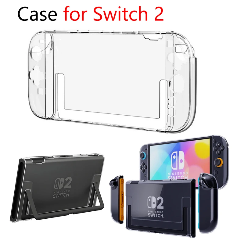 Прозрачный жесткий чехол для Switch 2, разделенный защитный чехол с защитой от царапин, защитный чехол от падения для Switch 2, аксессуары
Прозрачный жесткий чехол для Switch 2, разделенный защитный чехол с защитой от царапин, защитный чехол от падения для Switch 2, аксессуары