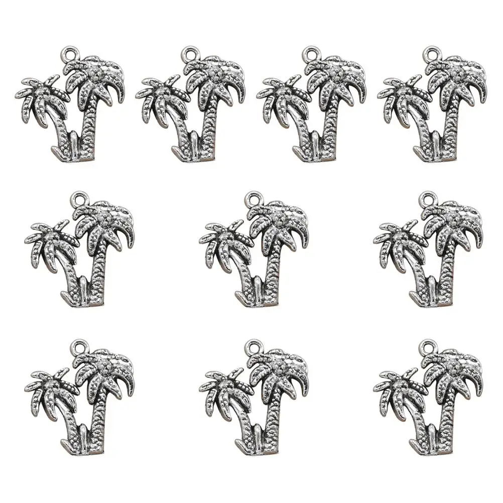 10PCS Coconut Tree Pendant Alloy Charm DIY Pendants Silver Jewelry Making Accessories Bracelet Earrings Necklace Decorative
10PCS Coconut Tree Pendant Alloy Charm DIY Pendants Silver Jewelry Making Accessories Bracelet Earrings Necklace Decorative