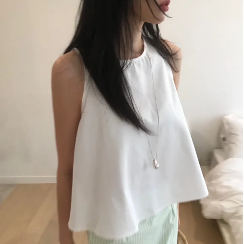 Chic Versatile Korean Style round Neck Sleeveless Pure Color Asymmetric Women's Vest Fashionable Spring Summer New Arrival
Chic Versatile Korean Style round Neck Sleeveless Pure Color Asymmetric Women's Vest Fashionable Spring Summer New Arrival