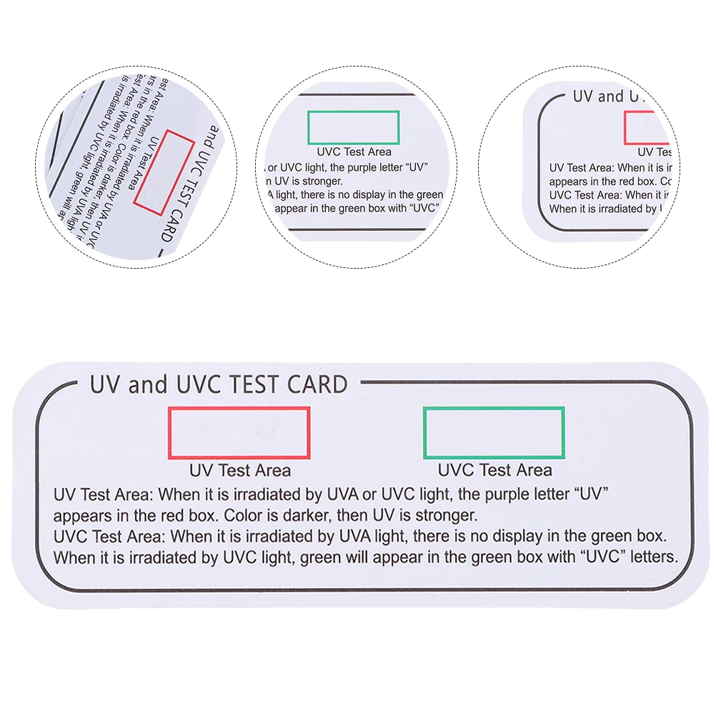 5pcs UV Test Cards UVC UVA Testing Strips Detection Tools Indicator Papers Practical Use Disinfection Boxes Cabinets Lamps
5pcs UV Test Cards UVC UVA Testing Strips Detection Tools Indicator Papers Practical Use Disinfection Boxes Cabinets Lamps