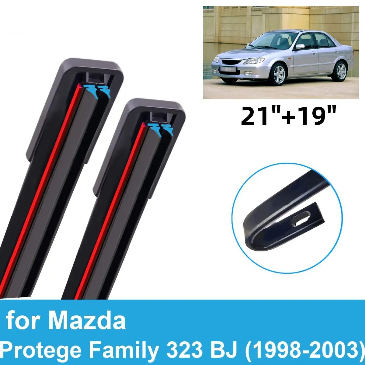 2PCS Car Wiper Blades for 1998-2003 Mazda Protege Family 323 BJ Front Windscreen Double Rubber Car Accessories 2001 2002 2003
2PCS Car Wiper Blades for 1998-2003 Mazda Protege Family 323 BJ Front Windscreen Double Rubber Car Accessories 2001 2002 2003