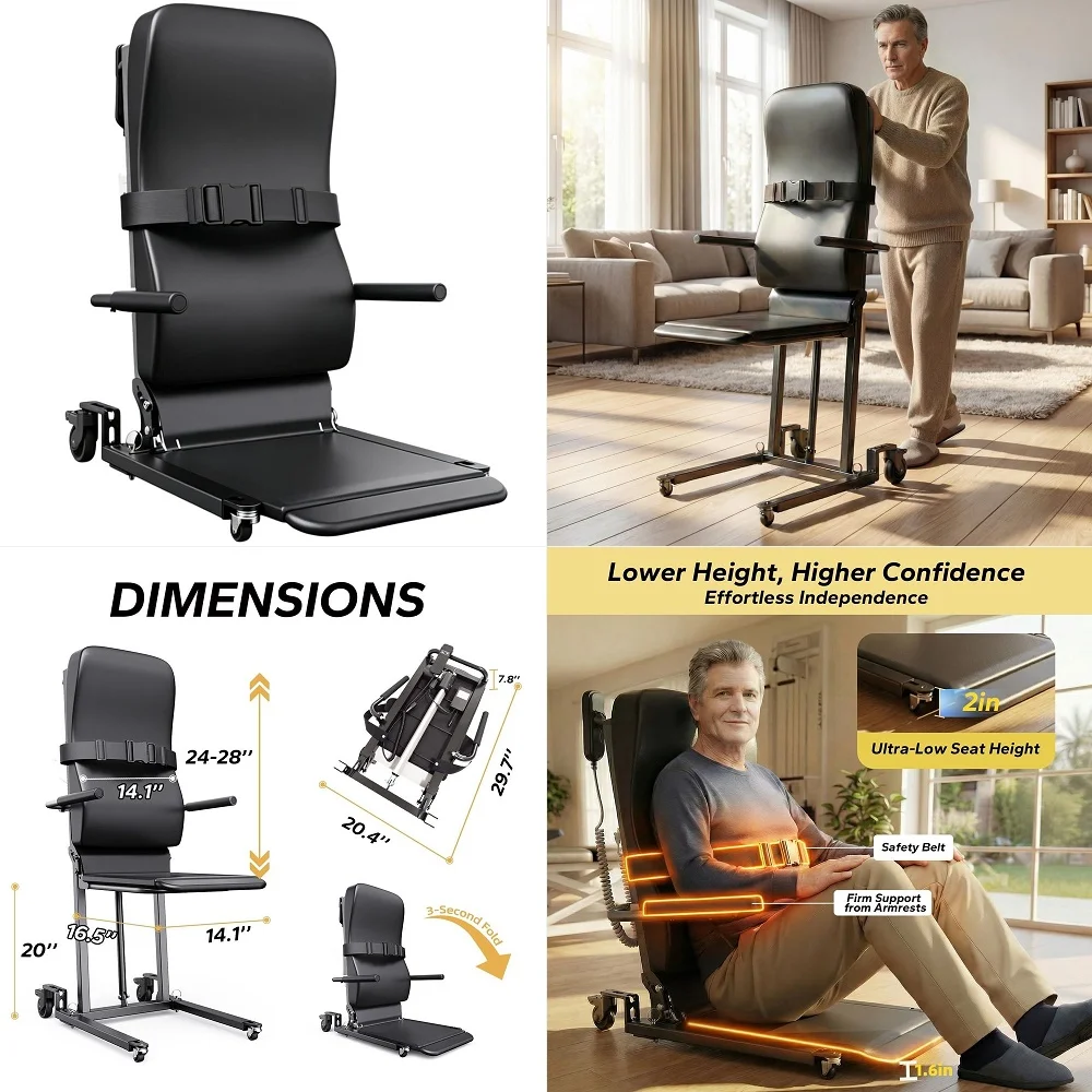 Large Triple Motor Power Lift Recliner Chair with Massage and Dual Heating, Adjustable Headrest for Tall Elderly People, Fabric
Large Triple Motor Power Lift Recliner Chair with Massage and Dual Heating, Adjustable Headrest for Tall Elderly People, Fabric