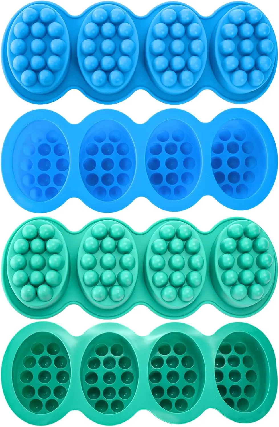 4 Pack Silicone Massage Bar Soap Molds, Nonstick Soap Making Mold for Handmade Soaps, Candles, Chocolates
4 Pack Silicone Massage Bar Soap Molds, Nonstick Soap Making Mold for Handmade Soaps, Candles, Chocolates