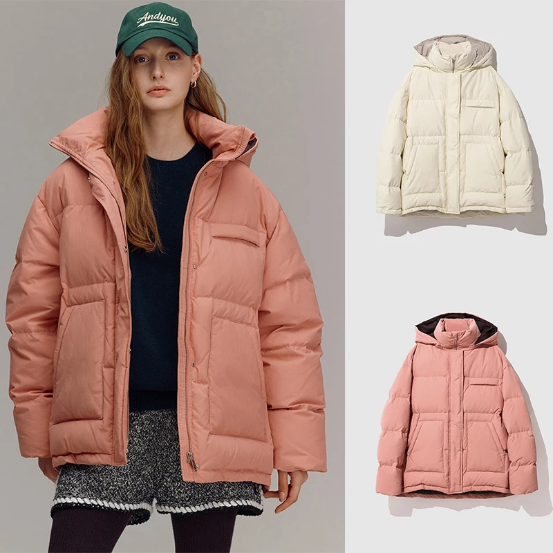 Корейская ультратеплая пуховая куртка-пуховик из гусиного пуха, зимнее пальто с капюшоном и воротником-стойкой, свободный крой, женская верхняя одежда
Корейская ультратеплая пуховая куртка-пуховик из гусиного пуха, зимнее пальто с капюшоном и воротником-стойкой, свободный крой, женская верхняя одежда