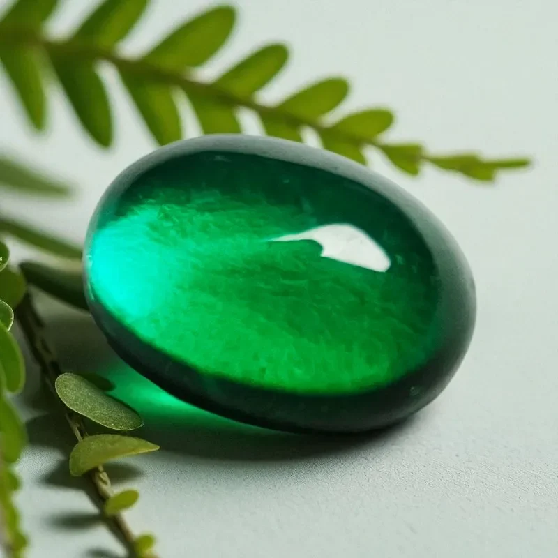 Lab Grown Zambian Emerald- Hydrothermal, Hand-Cut, Oval Smooth Surface, with Cracks Inclusions,With AGL Certificate For Jewelry
Lab Grown Zambian Emerald- Hydrothermal, Hand-Cut, Oval Smooth Surface, with Cracks Inclusions,With AGL Certificate For Jewelry