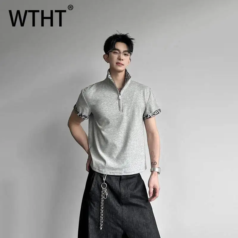 WTHT Fashion 2026 Summer Men's Spliced Leopard Print T-shirts Vintage American Style Lapel Loose Tops Male 2A3037
WTHT Fashion 2026 Summer Men's Spliced Leopard Print T-shirts Vintage American Style Lapel Loose Tops Male 2A3037