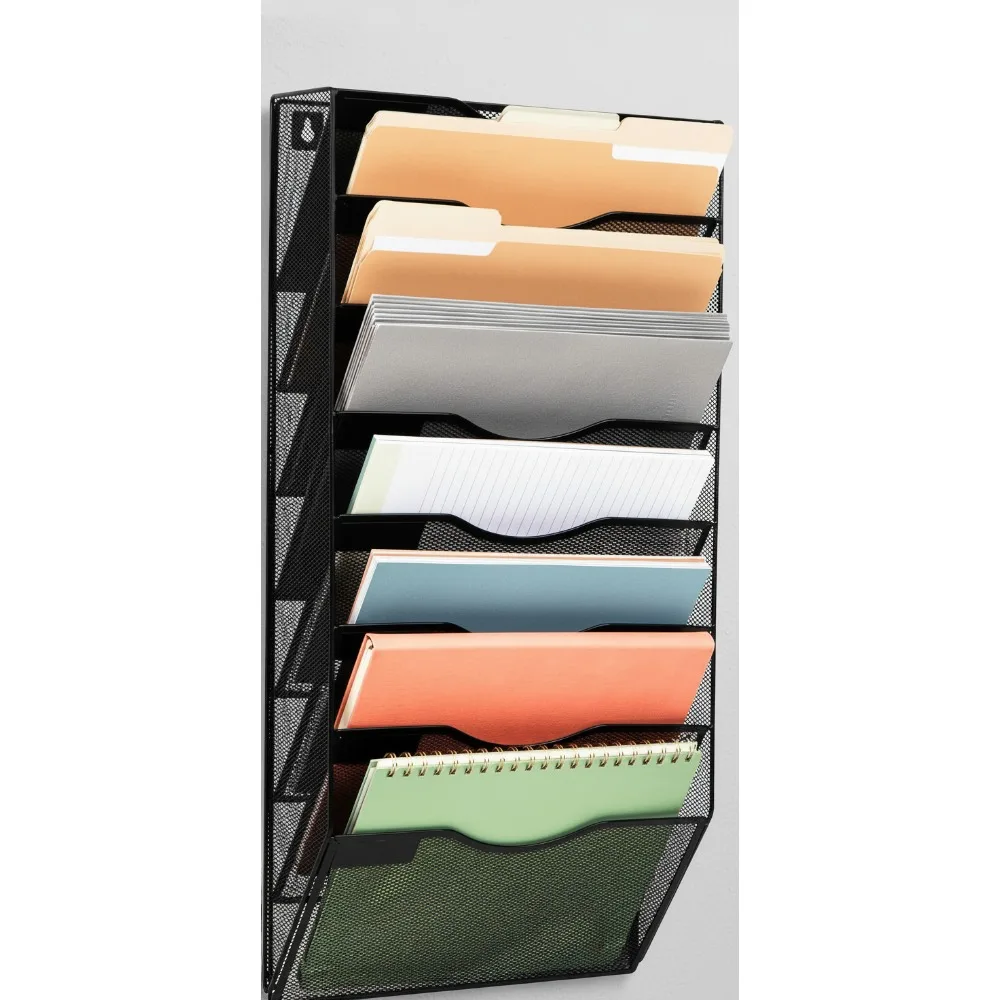 Настенный органайзер для файлов, 8-карманная подвесная стойка для документов, металлическая сетка, офисное настенное крепление, черный
Настенный органайзер для файлов, 8-карманная подвесная стойка для документов, металлическая сетка, офисное настенное крепление, черный