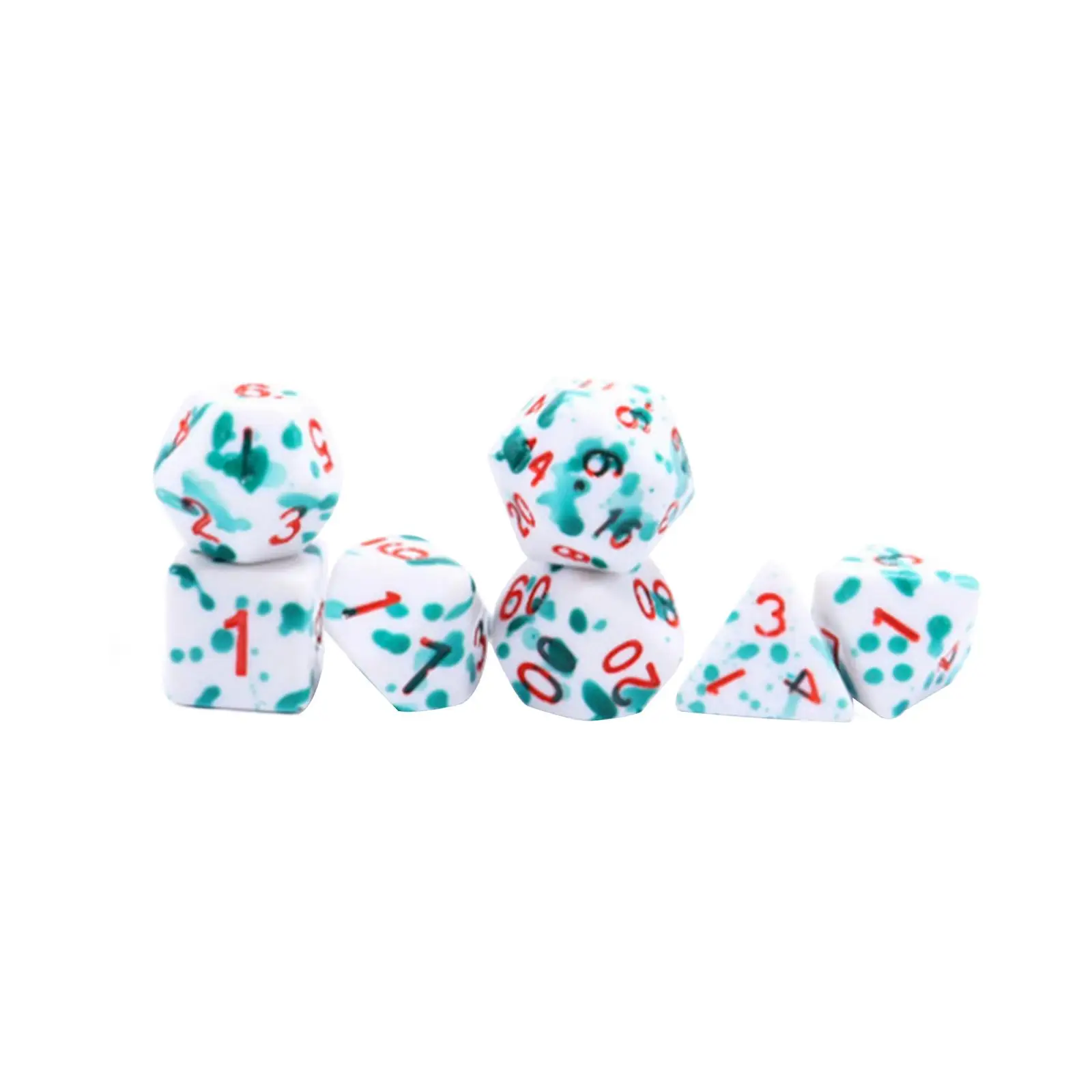 7Pcs Table Gaming Dice Polyhedral Dice for Party Collections Tabletop Game
7Pcs Table Gaming Dice Polyhedral Dice for Party Collections Tabletop Game