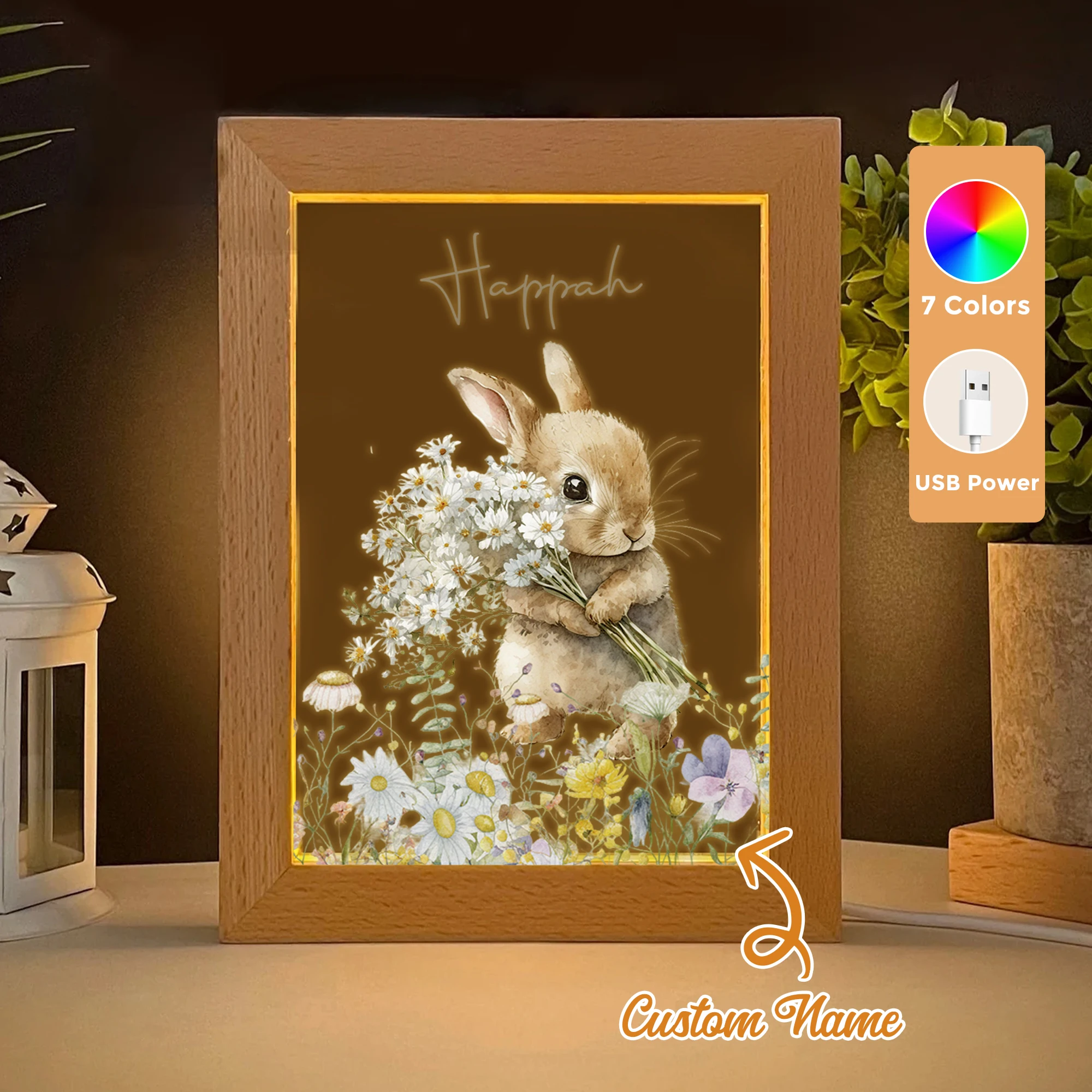 2D Flat Custom Name Bouquet And Bunny LED Acrylic Night Light Wood Photo Frame 21x17cm Cartoon Children Bedroom Gifts Home Decor
2D Flat Custom Name Bouquet And Bunny LED Acrylic Night Light Wood Photo Frame 21x17cm Cartoon Children Bedroom Gifts Home Decor