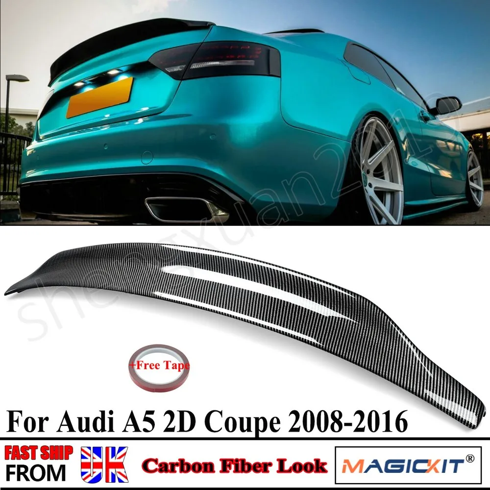 Car Tail Spoiler Trim FOR AUDI A5 8T CAT Style 2008-2017 COUPE CARBON LOOK DUCKTAIL REAR BOOT SPOILER WING LIP Car Accessories
Car Tail Spoiler Trim FOR AUDI A5 8T CAT Style 2008-2017 COUPE CARBON LOOK DUCKTAIL REAR BOOT SPOILER WING LIP Car Accessories