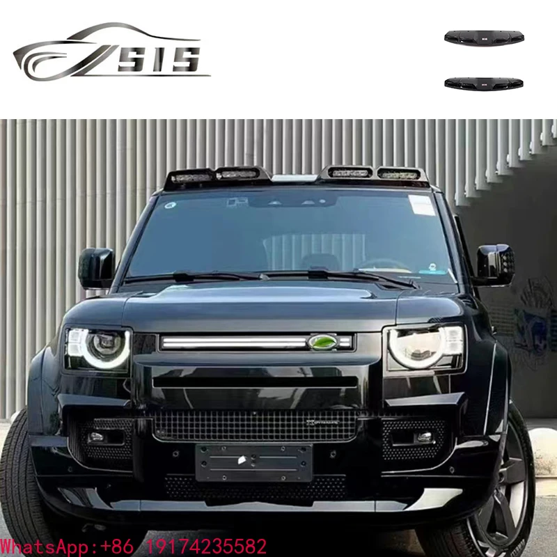 De-fe-nd-er 110/90/130 4 Leds Roof Spoiler Dry Carbon Fiber ABS Material Front Roof Wing With LED Front Bumper Lips Car Accessor
De-fe-nd-er 110/90/130 4 Leds Roof Spoiler Dry Carbon Fiber ABS Material Front Roof Wing With LED Front Bumper Lips Car Accessor
