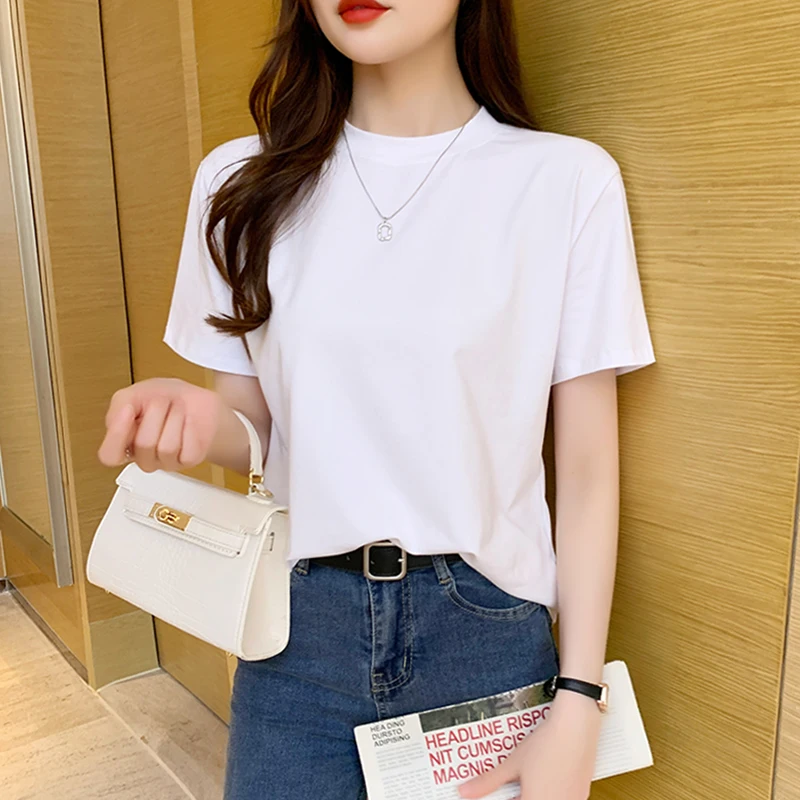 Short t-shirt women Pure Cotton Slub Ladies Women T Shirts Loose Breathable Woman T-Shirts Casual Tops Tee shirt
Short t-shirt women Pure Cotton Slub Ladies Women T Shirts Loose Breathable Woman T-Shirts Casual Tops Tee shirt