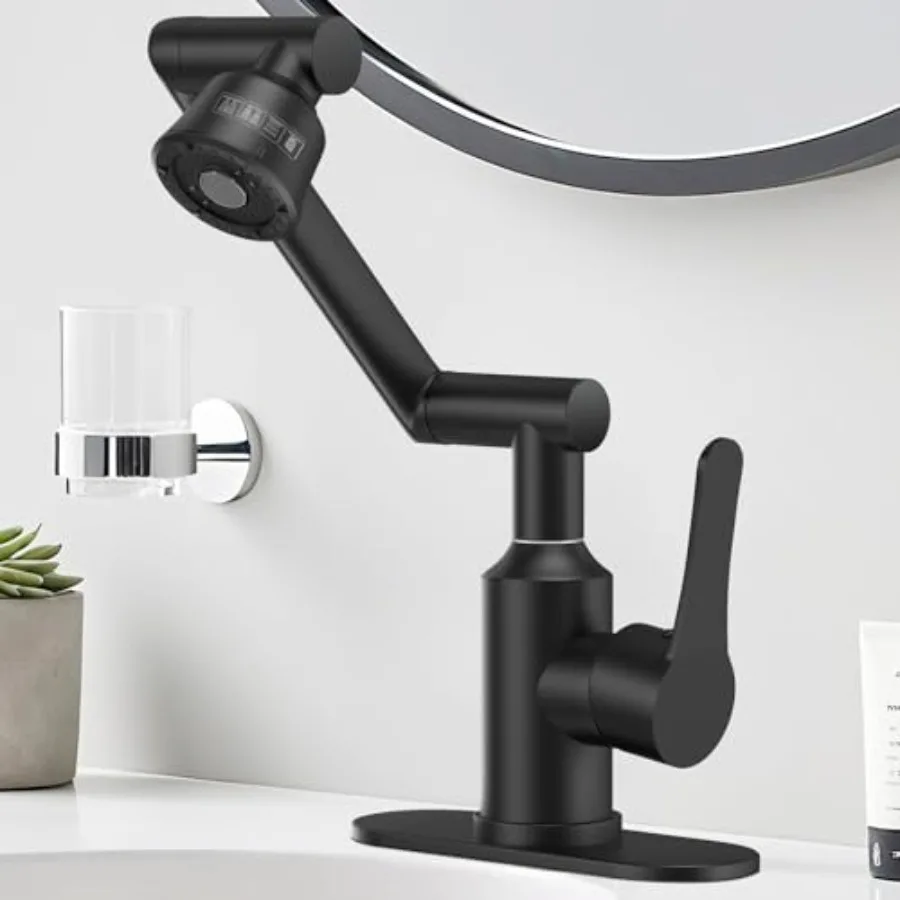 Bathroom Sink Faucet, Stainless Steel 1080° Rotatable Faucet for Sink 1 Hole or 3 Holes, Modern Style Single Handle Bathroom Fa
Bathroom Sink Faucet, Stainless Steel 1080° Rotatable Faucet for Sink 1 Hole or 3 Holes, Modern Style Single Handle Bathroom Fa