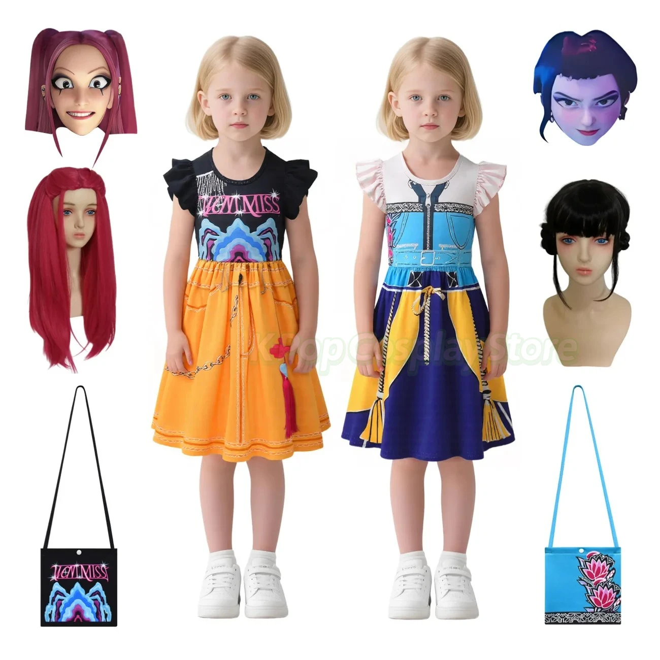 Kids Halloween Carnival Comic-con Party KPop Zoey Cosplay Costume Bag Role Playing Outfits Girls Anime KPop Demon Hunters Dress
Kids Halloween Carnival Comic-con Party KPop Zoey Cosplay Costume Bag Role Playing Outfits Girls Anime KPop Demon Hunters Dress