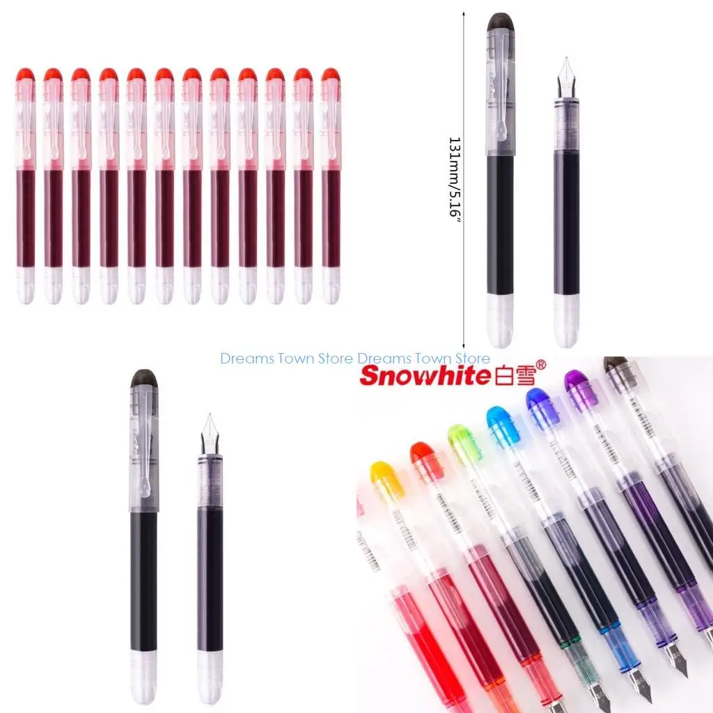 HX6A Transparent Practice Fountain Pen Student Writing F Tip Fountain Pen
HX6A Transparent Practice Fountain Pen Student Writing F Tip Fountain Pen