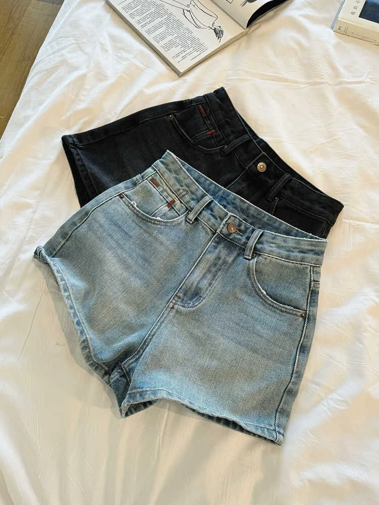 High Waist Denim Shorts Women's Summer A-Line Slimming Versatile Hot Pants High Quality Pure Color Button Closure Casual Shorts
High Waist Denim Shorts Women's Summer A-Line Slimming Versatile Hot Pants High Quality Pure Color Button Closure Casual Shorts