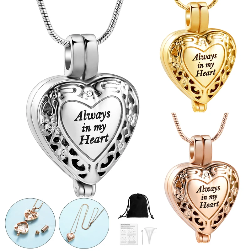 Heart Cremation Pendant Small Urns For Ashes Holder Keepsake Mini Urn Necklace Customize Stainless Steel Memorial
Heart Cremation Pendant Small Urns For Ashes Holder Keepsake Mini Urn Necklace Customize Stainless Steel Memorial