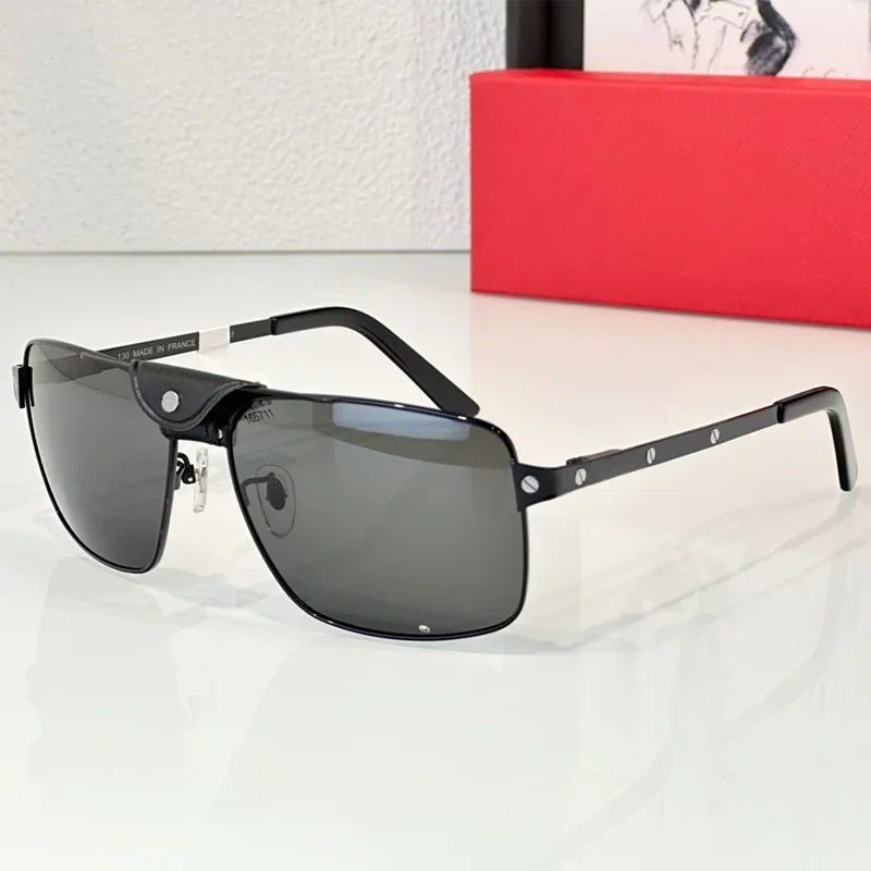Alloy Designer High Quality Sunglasses with Leather Uv400 Handmade Outdoor Men Square Ladies Brand Eyeglasses with Case
Alloy Designer High Quality Sunglasses with Leather Uv400 Handmade Outdoor Men Square Ladies Brand Eyeglasses with Case