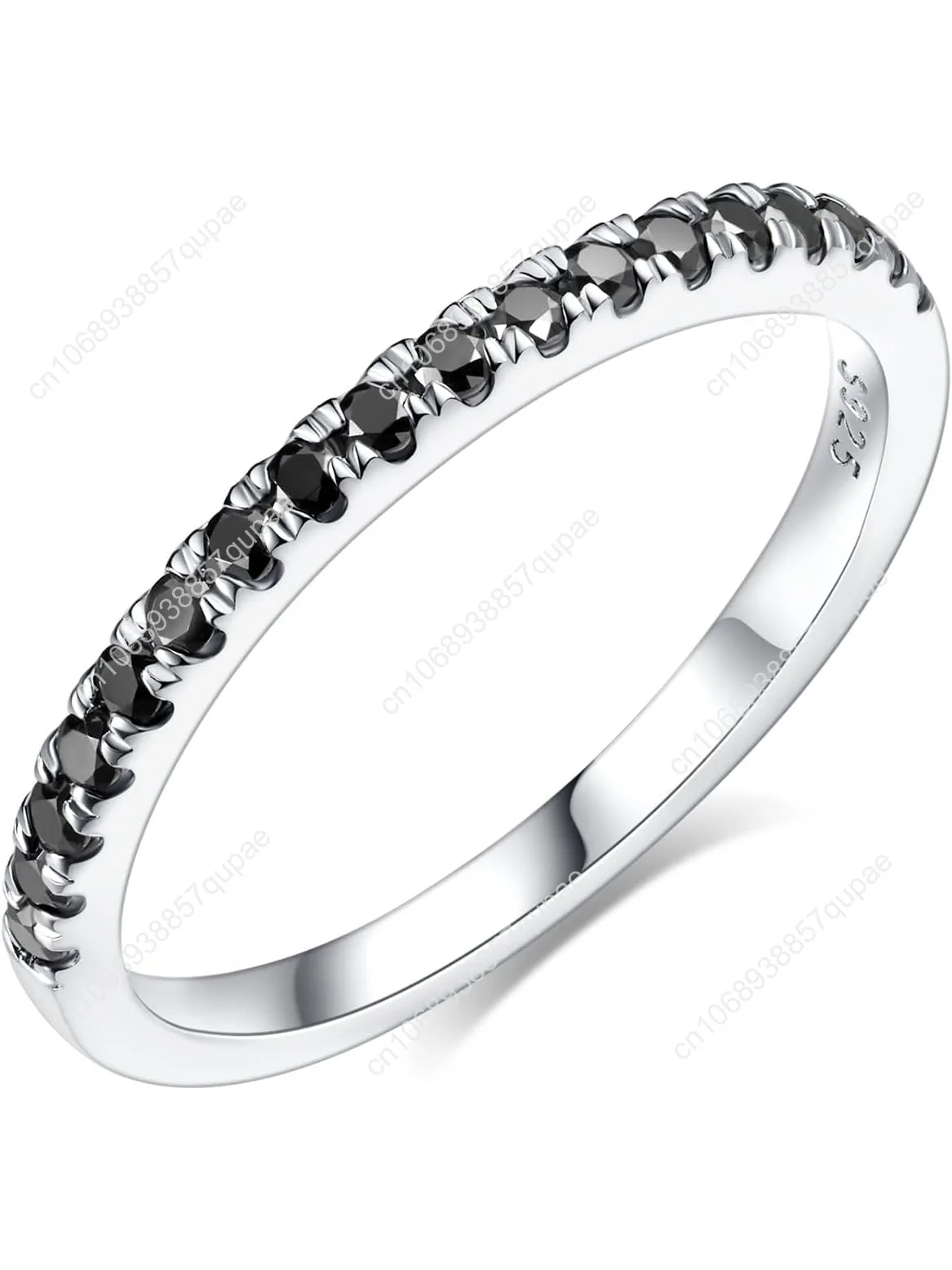 IMOLOVE Black Moissanite Wedding Band for Women Sterling Silver Moissanite Rings for Women with 18K White Gold Plated Half Etern
IMOLOVE Black Moissanite Wedding Band for Women Sterling Silver Moissanite Rings for Women with 18K White Gold Plated Half Etern